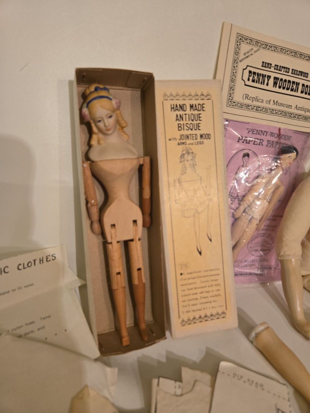 17" Porcelain Doll #5, Penny Wooden, Antique Bisque, Patterns, Doll Making Lot - Picture 7 of 12